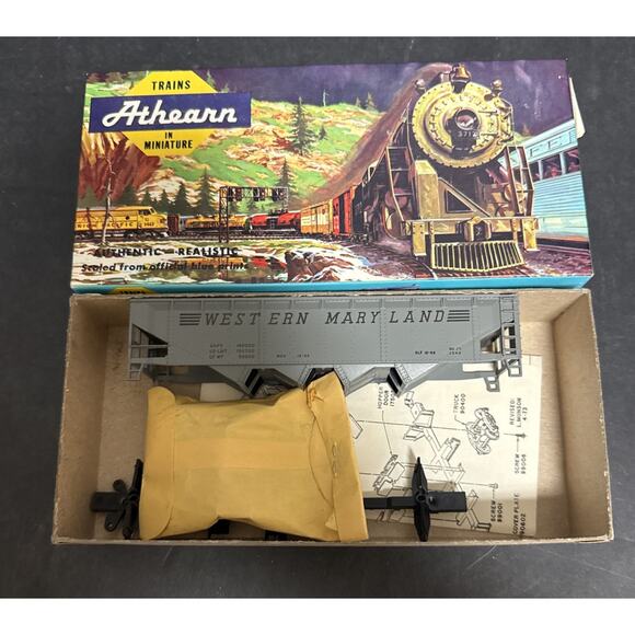 Athearn 1757 Western Maryland Hopper Car Kit Unassembled HO Scale - Picture 2 of 7